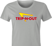 Funny Tripping Out Getting High Parody Parody T-Shirt Women's Ash Grey