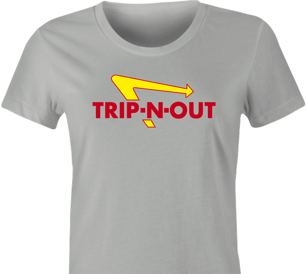 Funny Tripping Out Getting High Parody Parody T-Shirt Women's Ash Grey