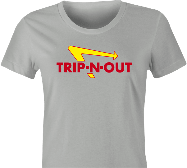 Funny Tripping Out Getting High Parody Parody T-Shirt Women's Ash Grey