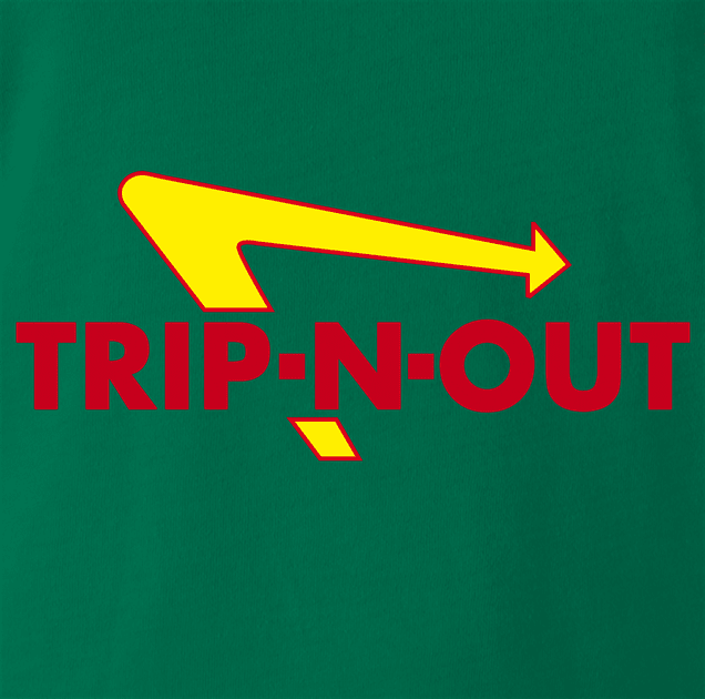 Funny Tripping Out Getting High Parody Parody Green T-Shirt