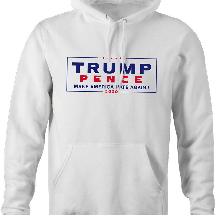 trump pence 2020 hoodie white 