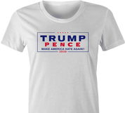trump pence 2020 t-shirt white women's