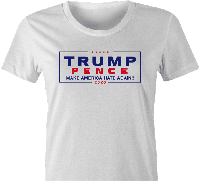 trump pence 2020 t-shirt white women's