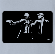funny donald trump mike pence pulp fiction light blue t-shirt