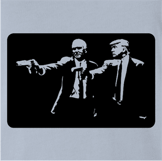 funny donald trump mike pence pulp fiction light blue t-shirt