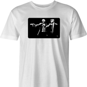 funny donald trump mike pence pulp fiction men's white t-shirt 