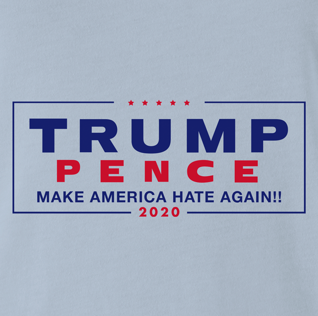 trump pence 2020 t-shirt light blue
