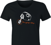 funny do not lick before turning off blender t-shirt women's black
