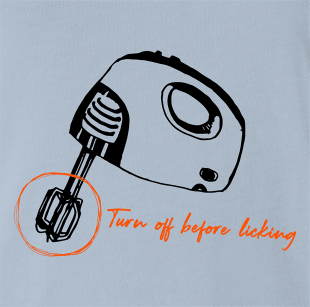 funny do not lick before turning off blender light blue t-shirt