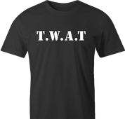 Funny Offensive S.W.A.T. Logo Parody | TWAT Men's T-Shirt