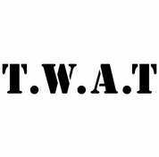 Funny Offensive S.W.A.T. Logo Parody | TWAT White Tee