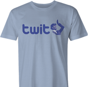 funny twitter monty python twit light blue men's t-shirt 
