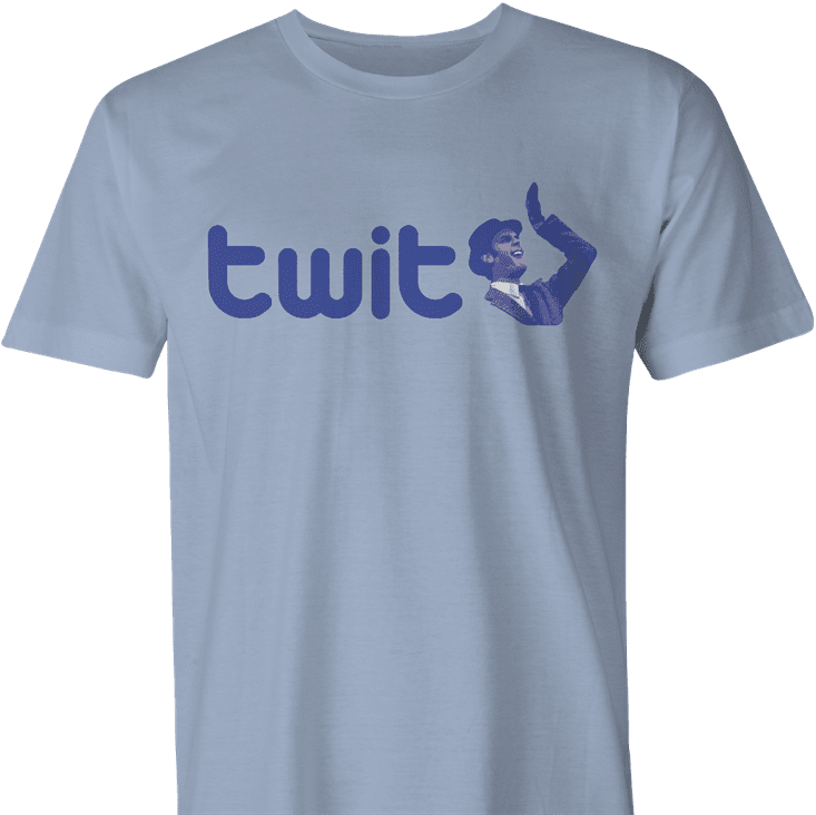 funny twitter monty python twit light blue men's t-shirt 