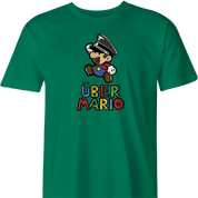 funny german nazi super mario men's green t-shirt 