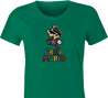 funny german nazi super mario women's green t-shirt 