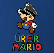 funny german nazi super mario royal blue t-shirt