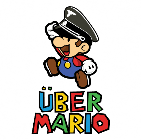 funny german nazi super mario white t-shirt
