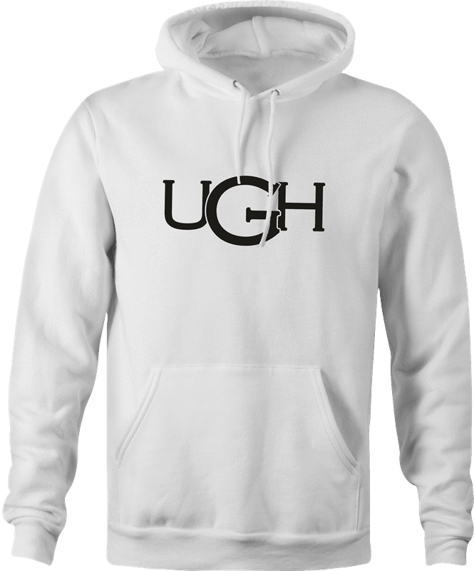funny Ugh Oof Ugg Uggs Boots Mashup white hoodie