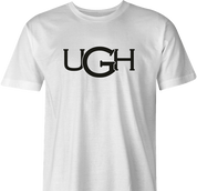 funny Ugh Oof Ugg Uggs Boots Mashup white men's t-shirt