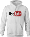 funny use lube sex white hoodie 