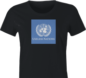 useless united nations women's black t-shirt 