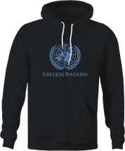 useless united nations black hoodie  