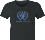 useless united nations women's black t-shirt 