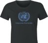 useless united nations women's black t-shirt 