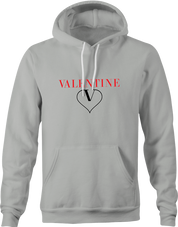 funny Valentine's Day Parody men's grey hoodie