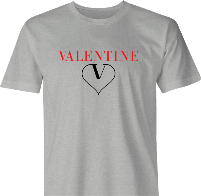 funny Valentine's Day Parody men's grey t-shirt