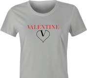 funny Valentine's Day Parody women's grey t-shirt
