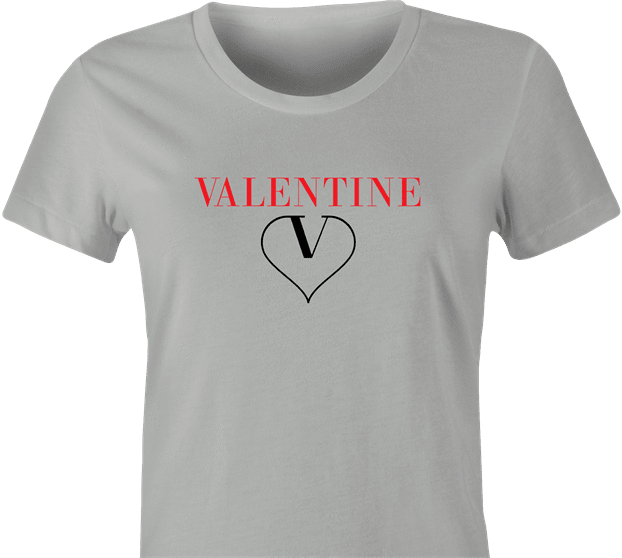 funny Valentine's Day Parody women's grey t-shirt