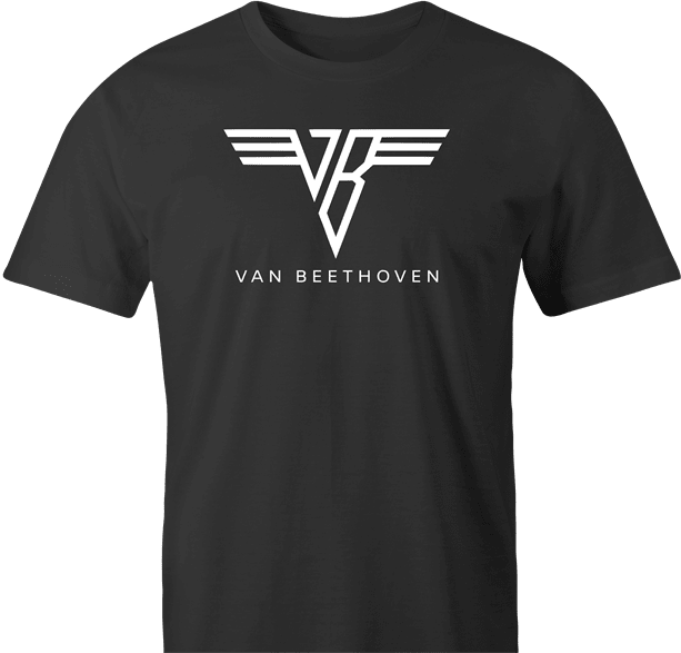 Funny Ludwig Van Beethoven Rocks Van Halen Mashup Parody Men's T-Shirt