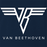 Funny Ludwig Van Beethoven Rocks Van Halen Mashup Parody Navy T-Shirt