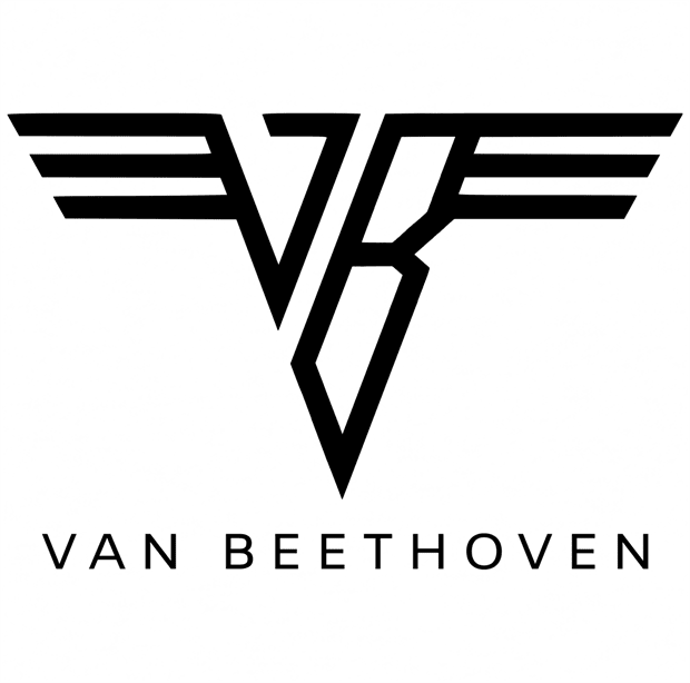 Funny Ludwig Van Beethoven Rocks Van Halen Mashup Parody White Tee