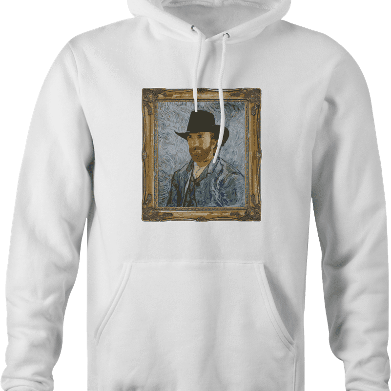 Funny van gogh martial arts painting parody men's hoodie