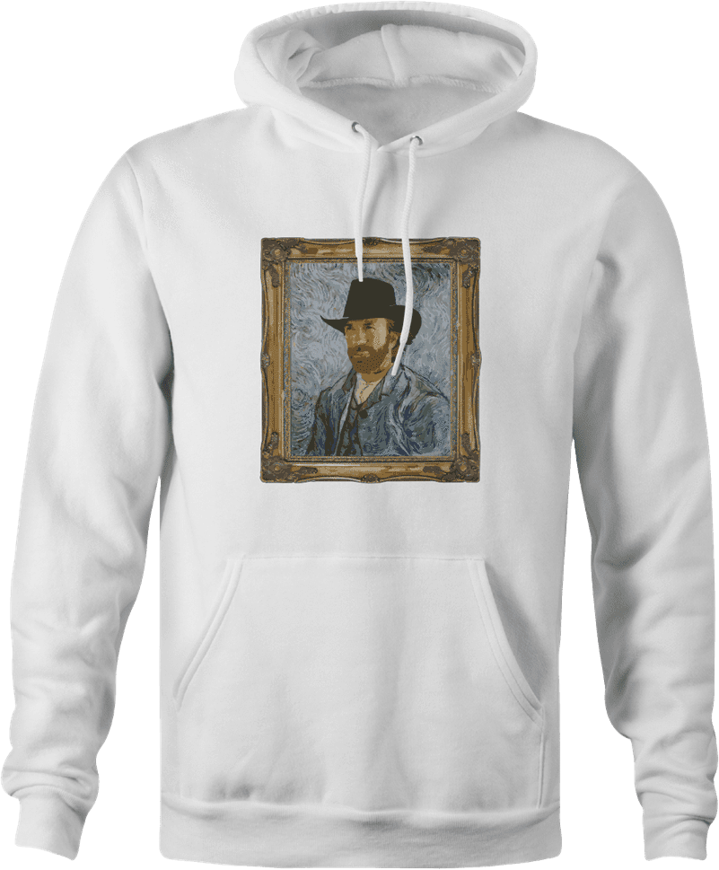 Funny van gogh martial arts painting parody men's hoodie