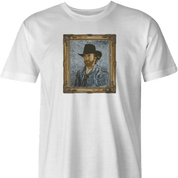 Funny van gogh martial arts painting parody men's t-shirt