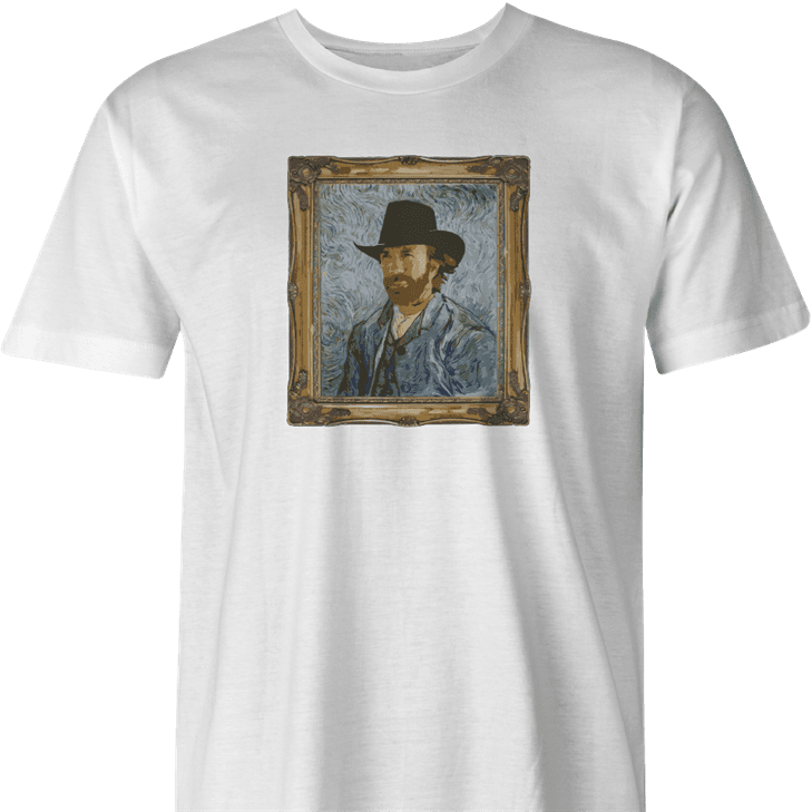 Funny van gogh martial arts painting parody men's t-shirt