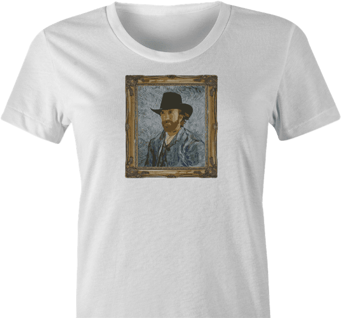 Funny van gogh martial arts painting parody women's t-shirt