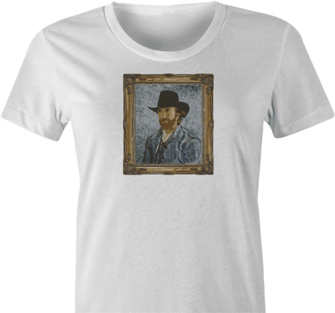 Funny van gogh martial arts painting parody women's t-shirt