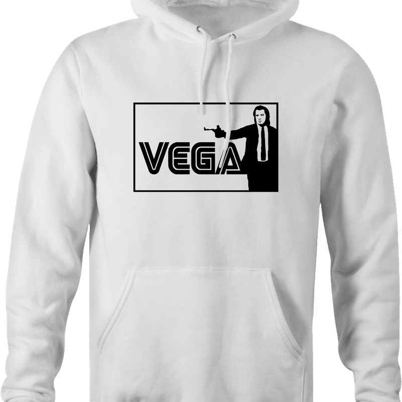 cool vincent vega pulp fiction parody white hoodie