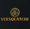 funny Bigfoot Fashion, Haute Couture Sasquatch Versace mashup t-shirt black