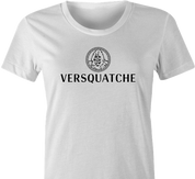 funny Bigfoot Fashion, Haute Couture Sasquatch Versace mashup t-shirt white women's 