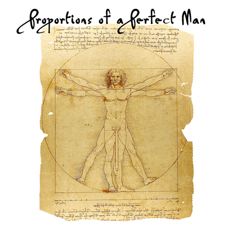 Funny perfect man leonardo da vinci well endowed white t-shirt