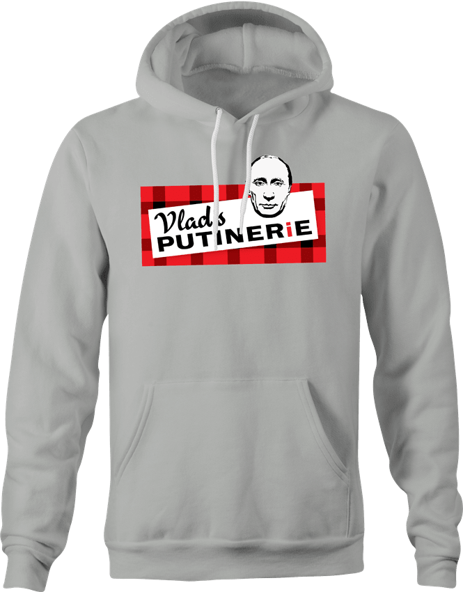 Funny Vladimir Putin Poutine Poutinerie - Russia Parody T-Shirt Ash Grey Hoodie