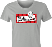 Funny Vladimir Putin Poutine Poutinerie - Russia Parody T-Shirt Women's Ash Grey