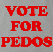 Funny Weird Vote For Pedro Typo Parody Ash Grey T-Shirt