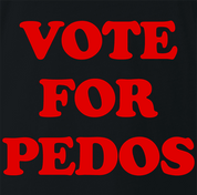 Funny Weird Vote For Pedro Typo Parody Black T-Shirt