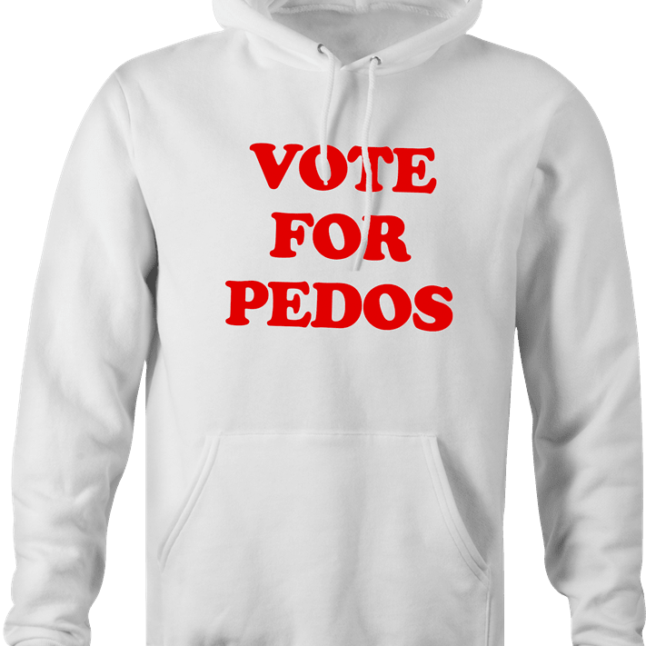Funny Weird Vote For Pedro Typo Parody White Hoodie